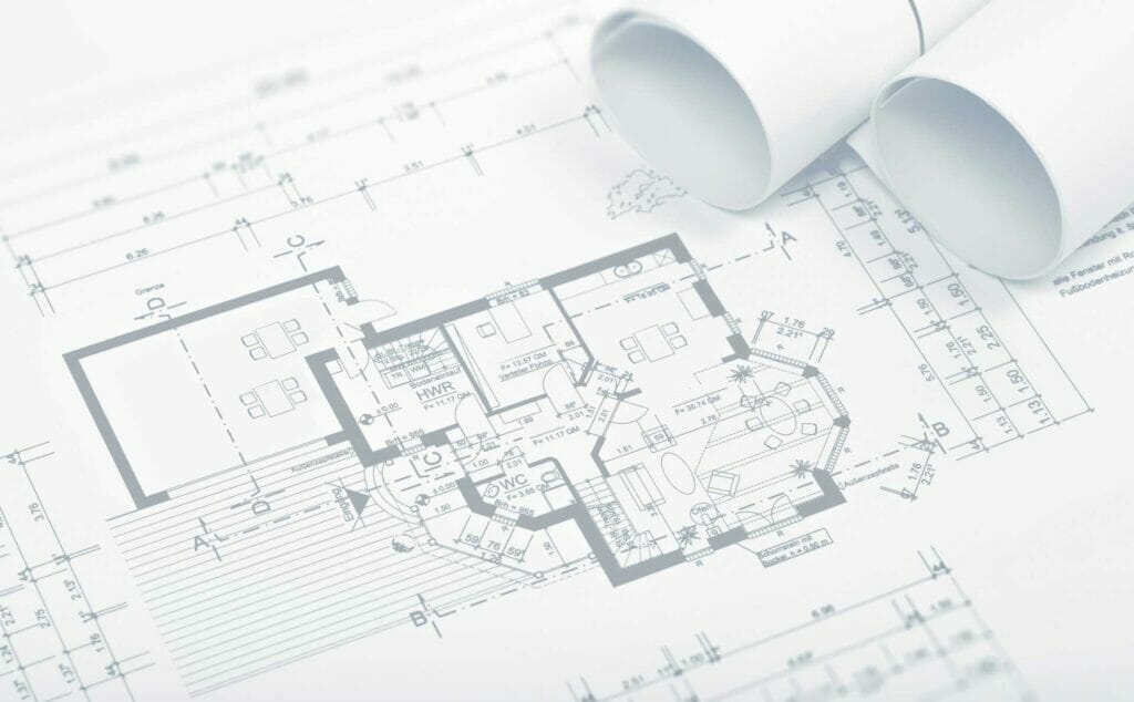 Bild eines Bauplans von einer Bauplanung München (Bayern). Geplant von Profund Bau GmBH.